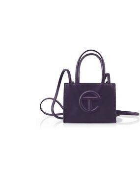 Telfar Eggplant Mini Tote with Double Handles